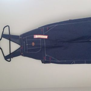 Red Cap 100% cotton denim overalls 34x36